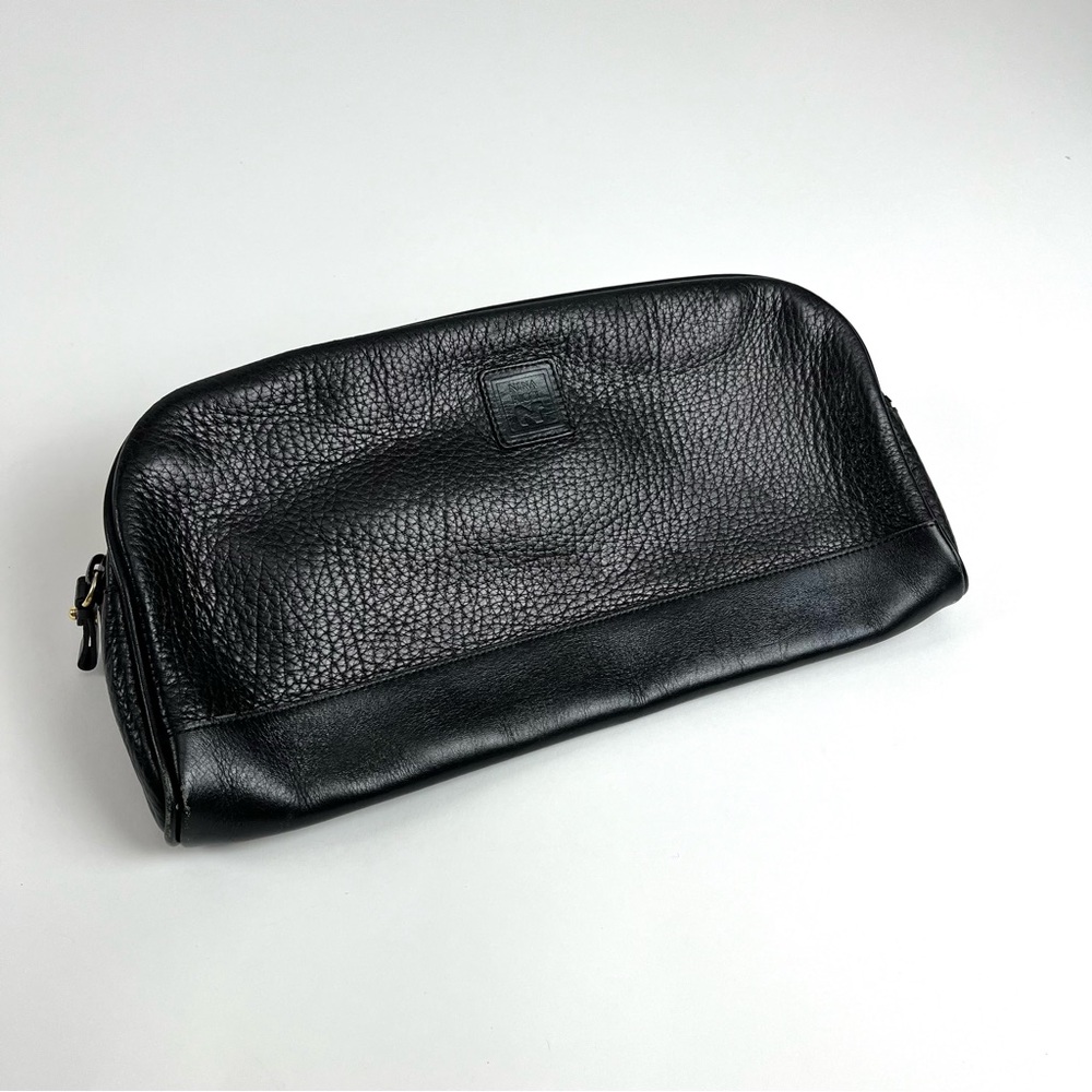 Vintage Nina Ricci Black Leather Clutch Bag